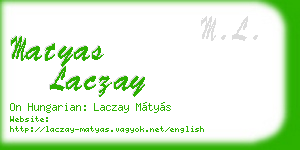 matyas laczay business card
